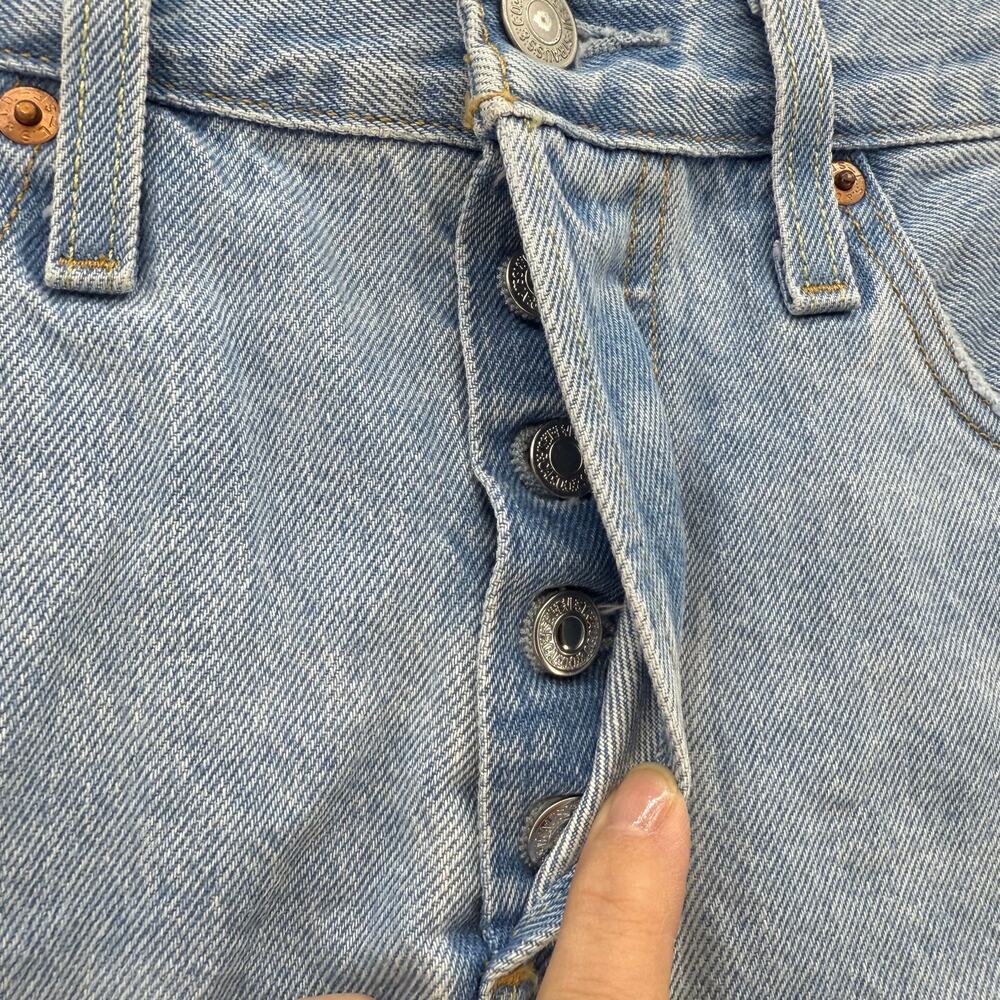 Levi's 501XX Shorts Women's 27 (4) Light Blue 2.5" Short Button Fly 80s Summer - Picture 4 of 13